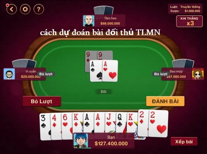 Cách dự đoán bài đối thủ Tiến Lên Miền Nam cần nắm