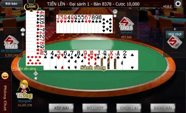 Mẹo chơi Tiến Lên Miền Nam khi đối thủ mạnh từ lợi thế bộ bài